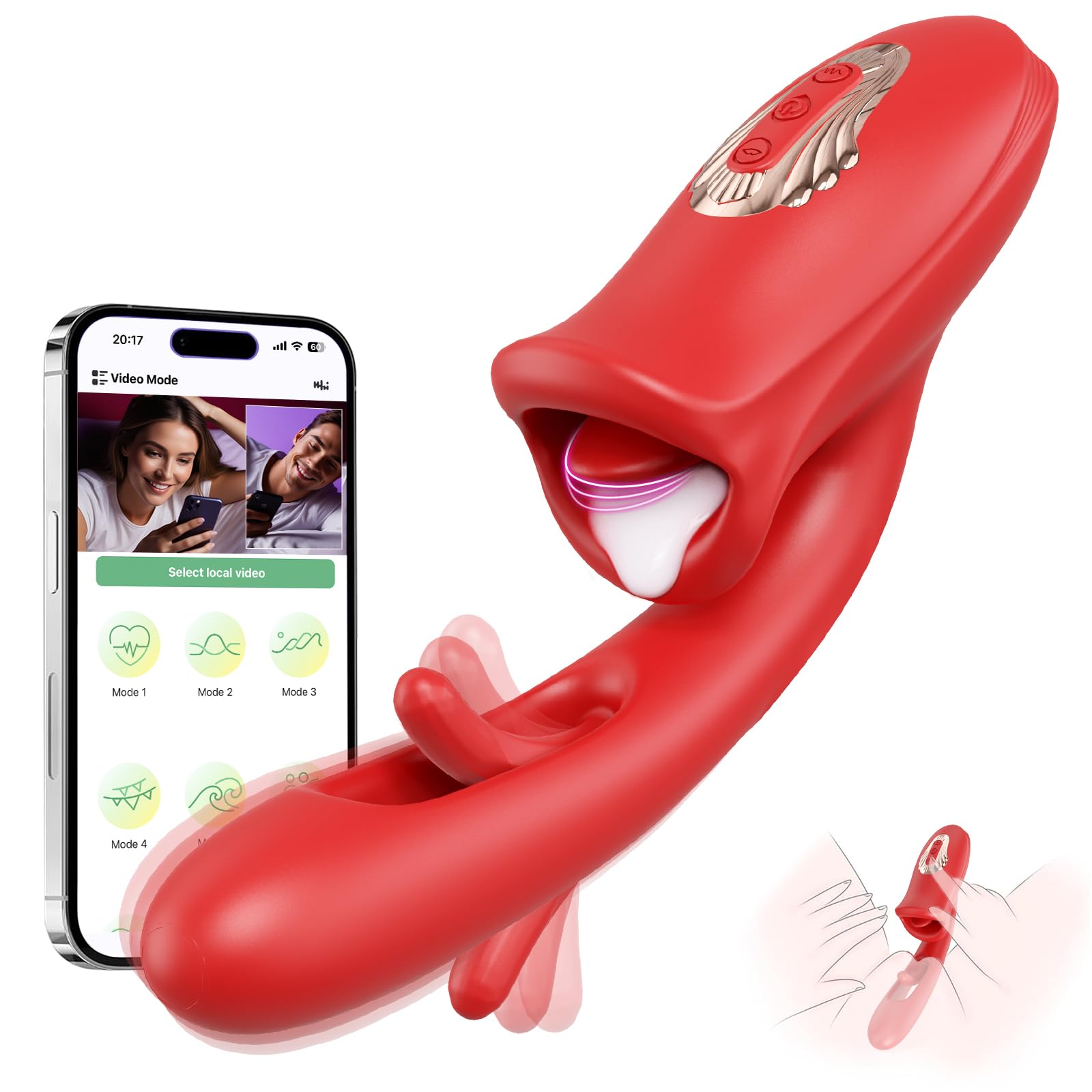 Vibrador, juguetes sexuales para adultos para mujeres, control remoto por aplicación, lengua, rosa, juguete sexual, consolador, vibrador de punto G con 9 pulsaciones, estimulador de clítoris, pezón anal para mujeres, hombres y parejas.