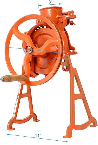 Miniatura 4 de Trituradora manual de maíz, desgranadora de maíz manual con mango de madera, máquina de pelar de maíz de hierro fundido resistente para uso