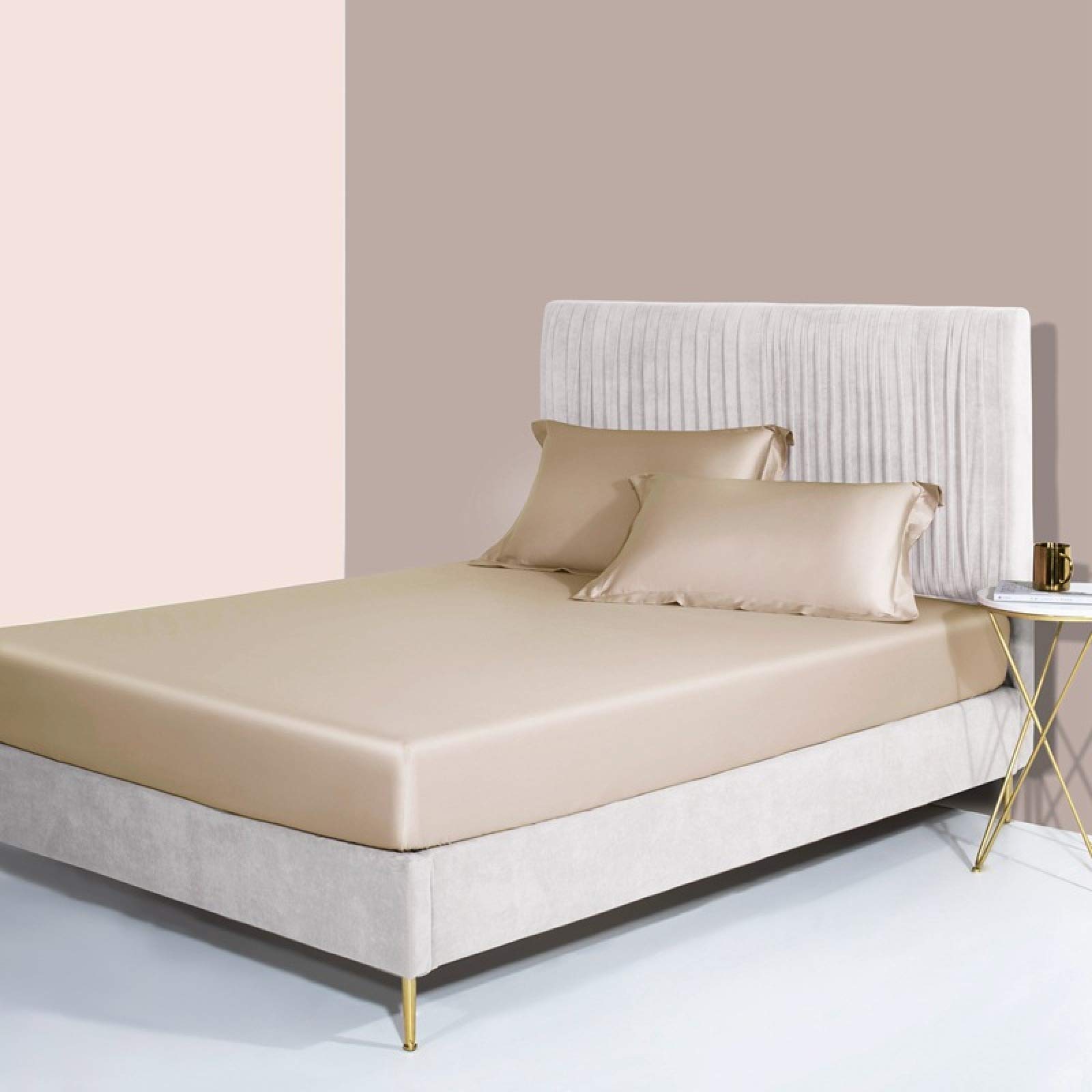 Microfibre Flat Sheet - Luxurious No-Iron Bed Sheet is Breathable, Keeping You Cool & Comfortable - This Hypoallergenic Top Sheet is Oh-So-Soft & Silky 180x200+28cm