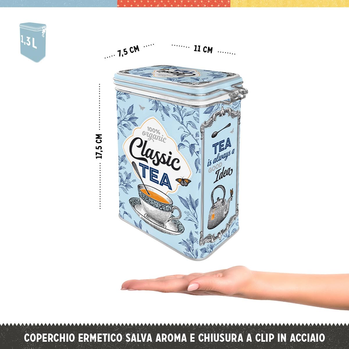Nostalgic-Art Contenitori da caffè retrò Hot Coffee Now – Idea Regalo