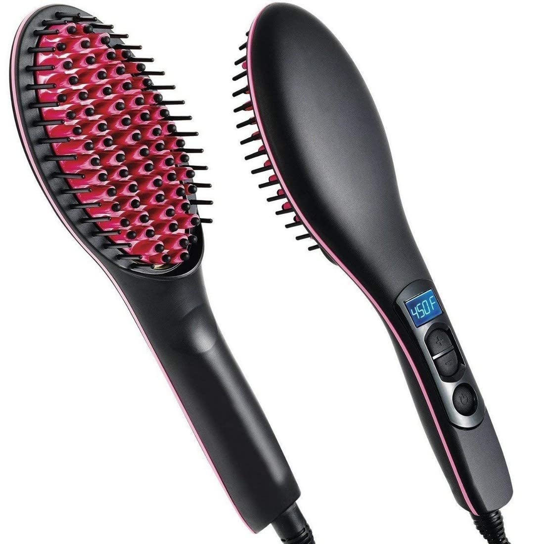 Krishna Zone Simply Straight Ceramic Electric Digital Fast Hair Straightener Comb Brush And Smooth Hair Ironer With Lcd Display 1