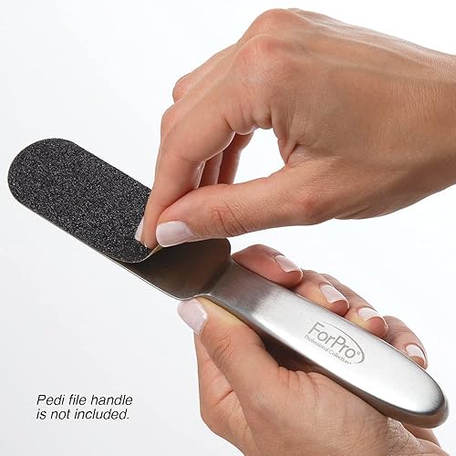 Miniatura 4 de ForPro - Recambio de archivo Pedi de acero inoxidable grano 80 negro almohadillas de recambio de pedicura EZ-Strip 125 pulgadas de ancho x 4