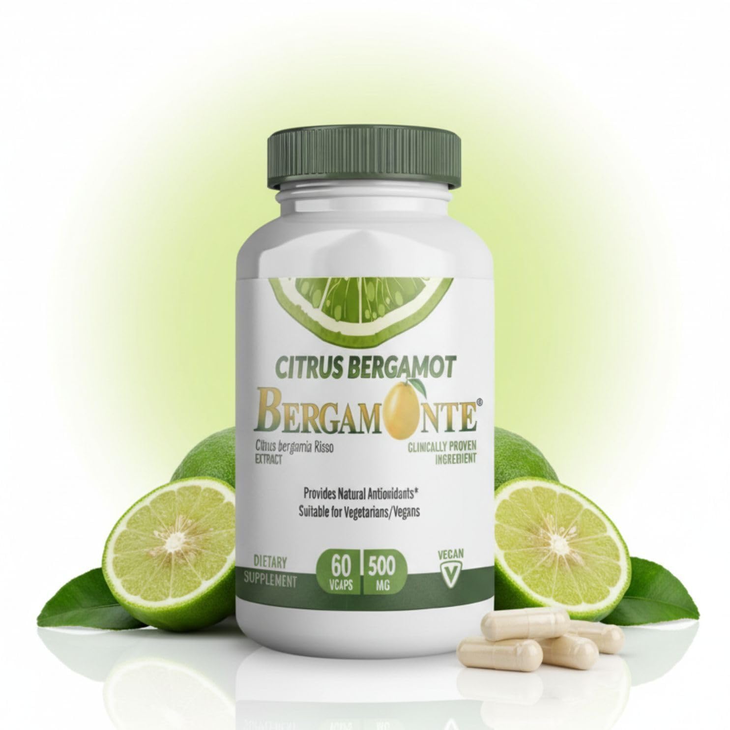 Citrus Bergamot Supplement (Citrus Bergamia) 1,000 mg per Serving (2) 60 Vegan Capsules - Patented Bergamonte