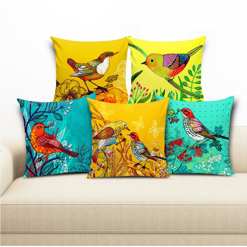 BMRGIFTS Soft Fabric Designer Decorative Printed Cushion Cover Decorations for Sofa Living Room Set of 5 16 x 16 inch Multi (MULTIMFCC24) (B0D4DL33LT) Amazon Price History, Amazon Price Tracker