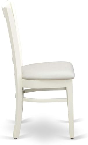 Miniatura 10 de East West Furniture NDVA3-LWH-C Juego de mesa y sillas de cocina de 3 piezas contiene una mesa de comedor rectangular con gotas y 2 sillas tapizadas