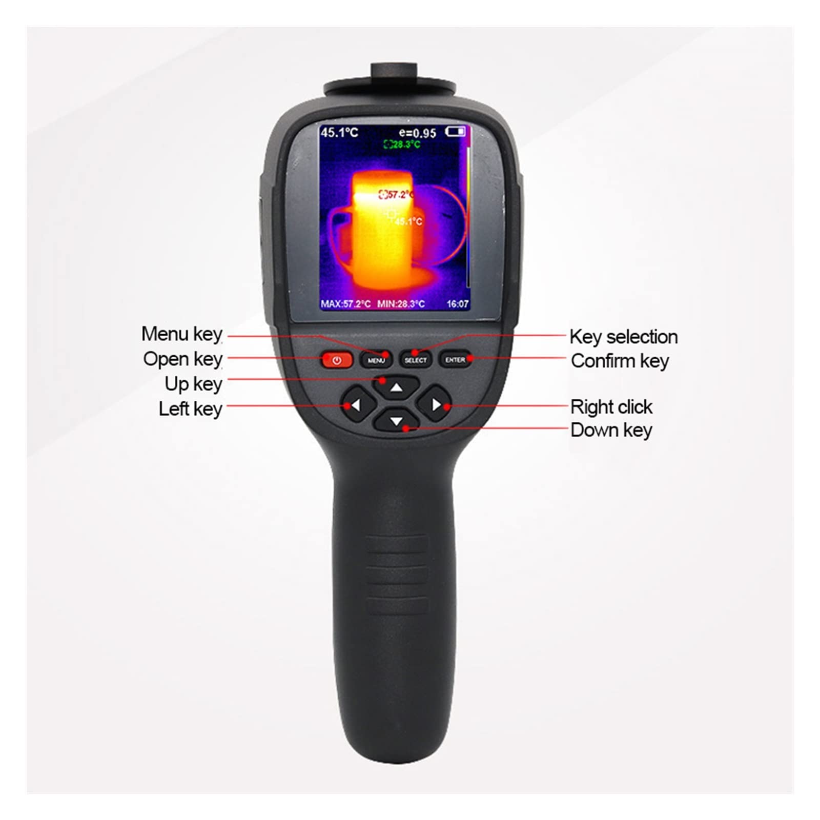 Thermomètre Industriel à Image Infrarouge Thermique résolution 220X160 Tube de Chauffage par Le Sol température d'essai caméra