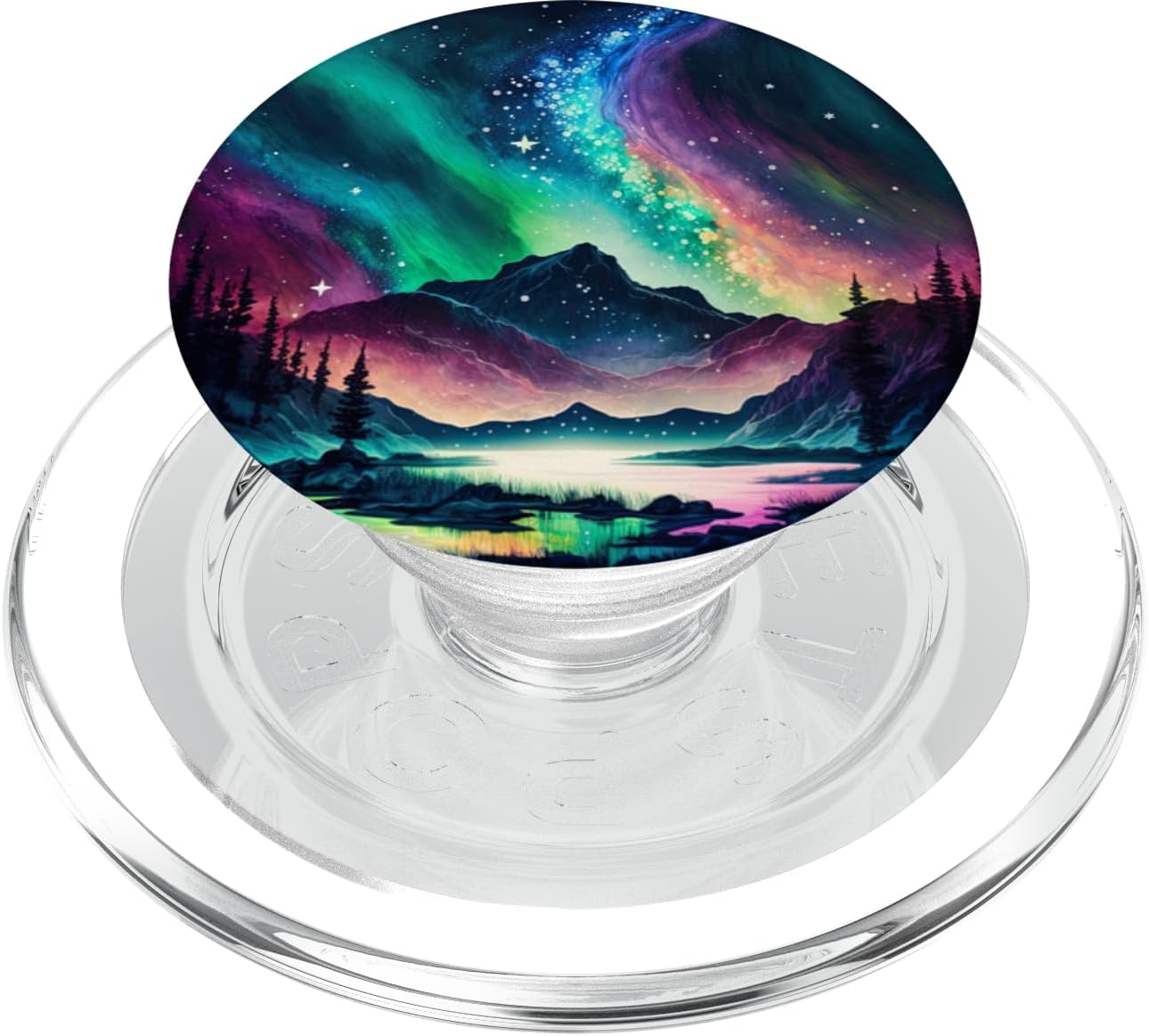 Mountain Polar Light Star Sky Northern Lights Auora Borealis PopSockets PopGrip for MagSafe