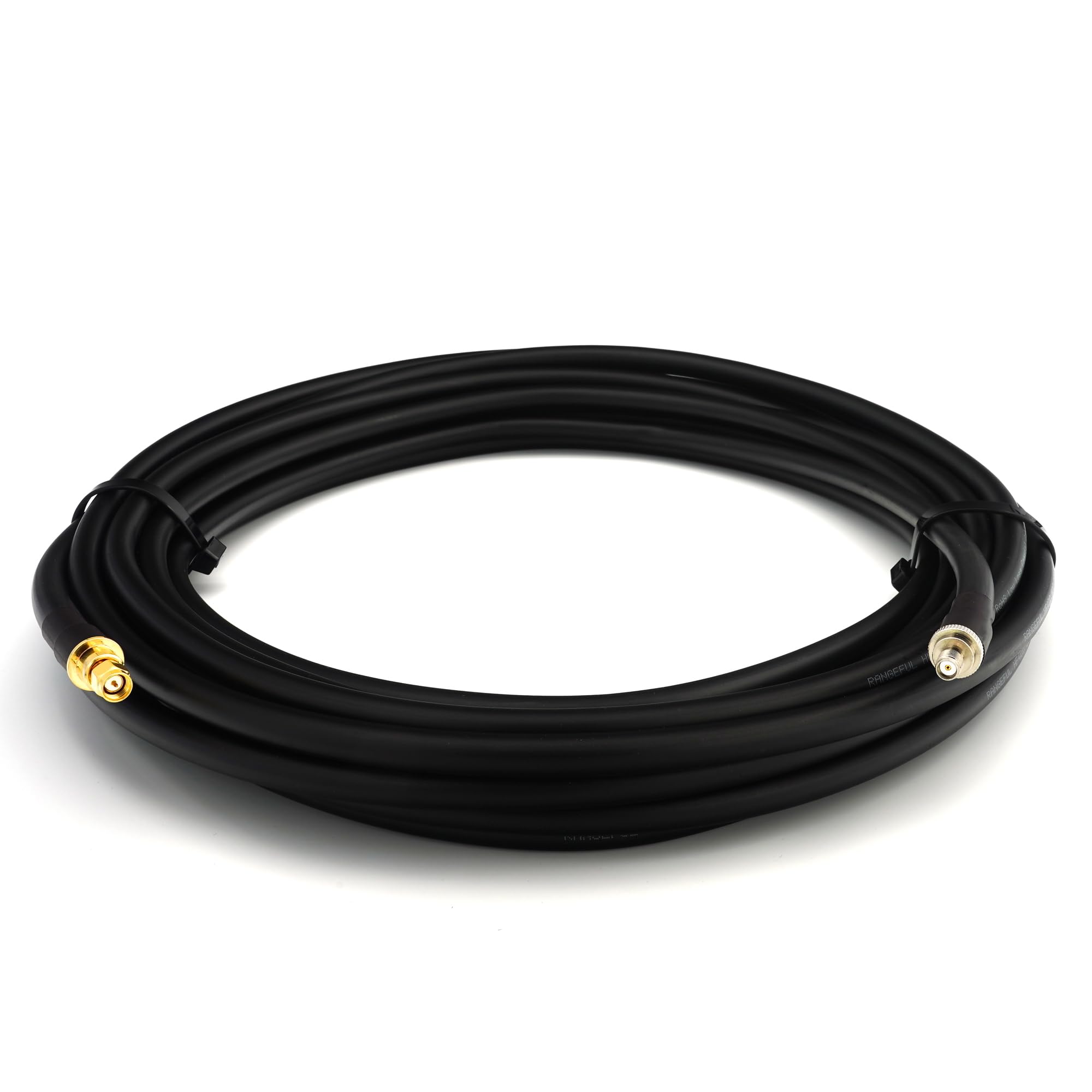 SMA Stecker auf SMA Buchse 10m Koaxialkabel — Vollkupfer HF400 Flexibles Verlängerungskoax 50 Ohm (LMR400 UF UltraFlex Äquivalent) — für LTE GSM 4G 5G 6G Mobile Signal Router Antenne