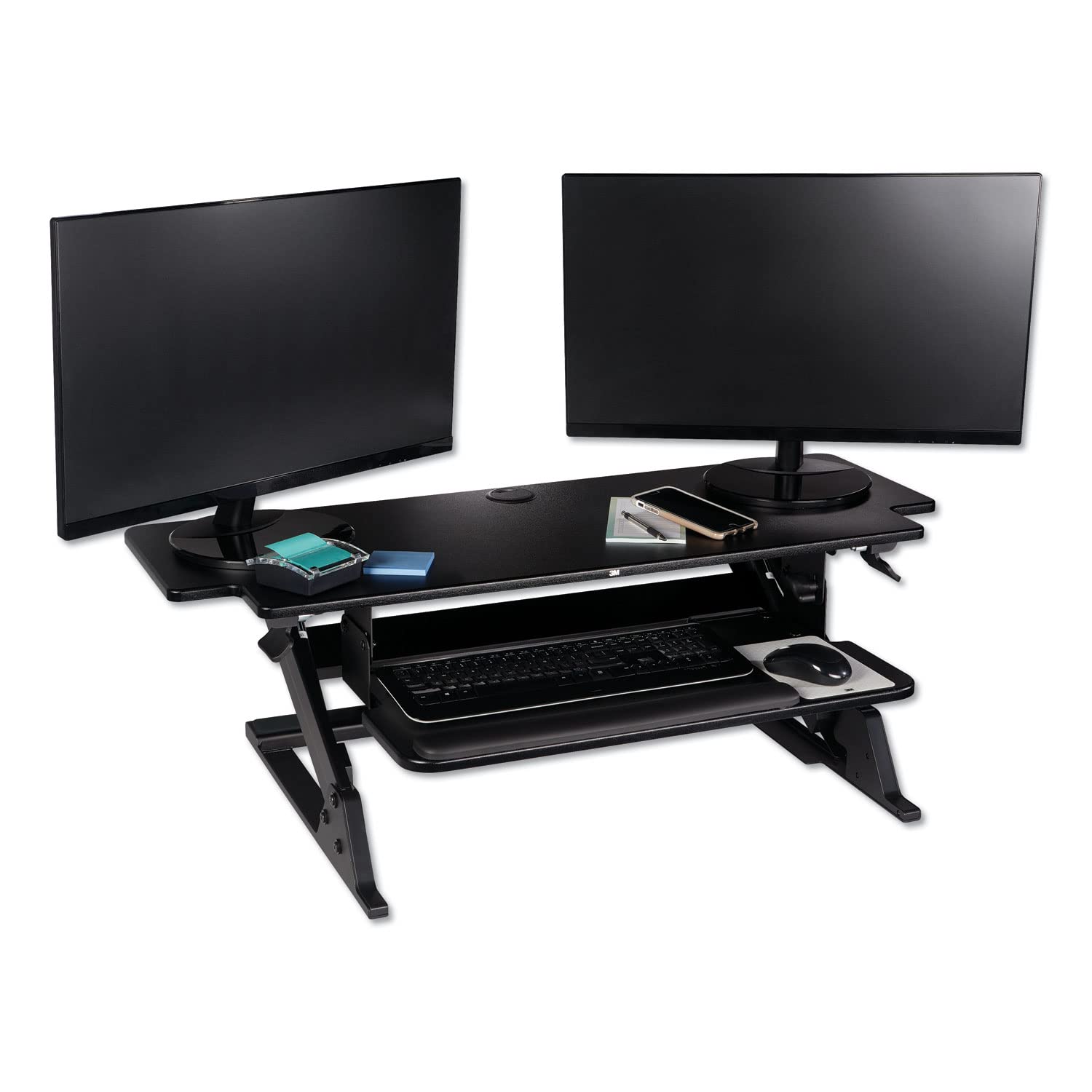 3M Precision Standing Desk 42 X 23 2 X 6 2 to 20 Black — view 6