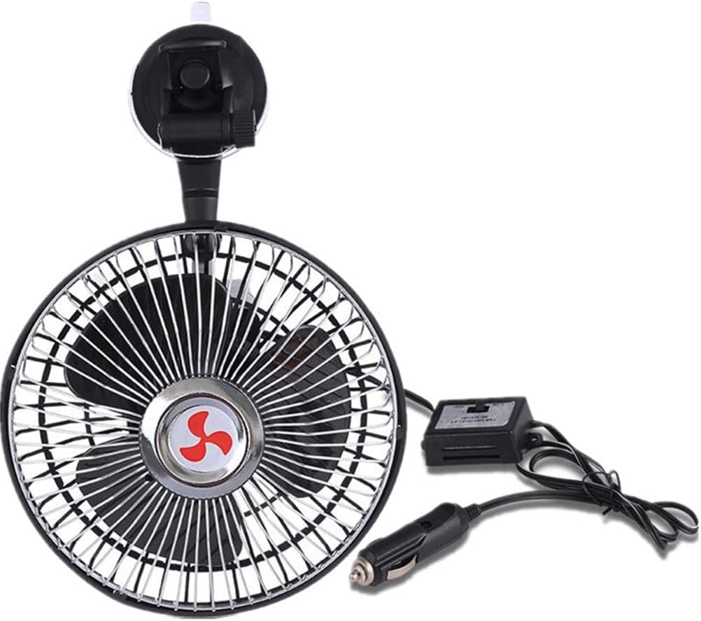 BESPORTBLE Car Decor Car Decor Car Cooler Car Fan 12V, 6 Inch 180 Rotatable Car Cooling Fan with Suction Cup - Ventilation Electric Car Fans with Lighter Plug for Car/Vehicle Car Decor Usb Fan Usb Fan