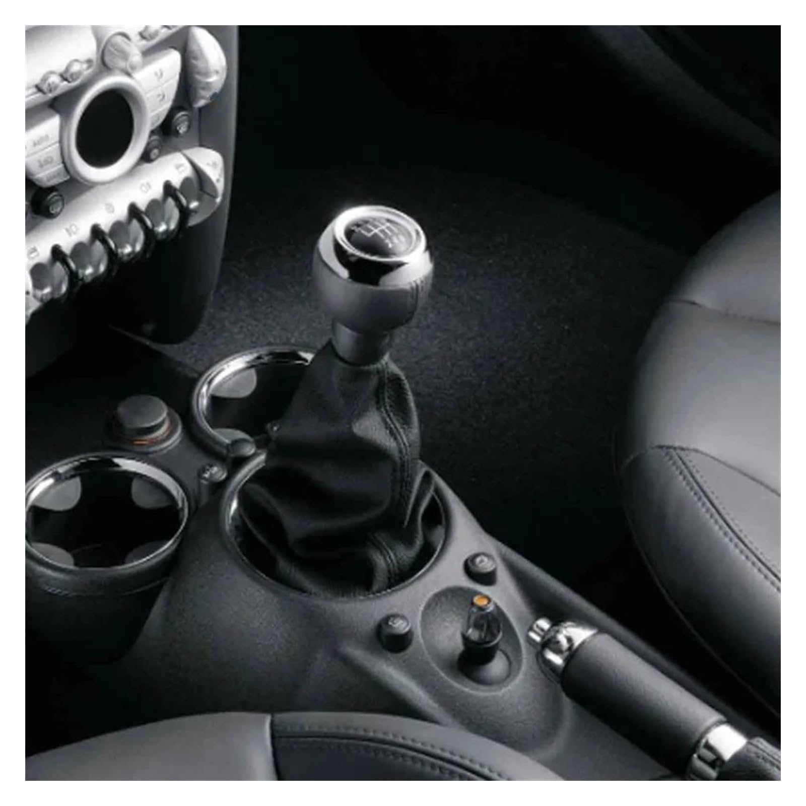 Pour M&ini Pour Cooper R55 R56 R57 R58 R59 R60 R61 F54 F55 F56 F57 Levier Sélection Vitesse Changement Boîte Vitesses Cuir Handball Pommeau levier vitesse(R 1 2 3 4 5 Speed)