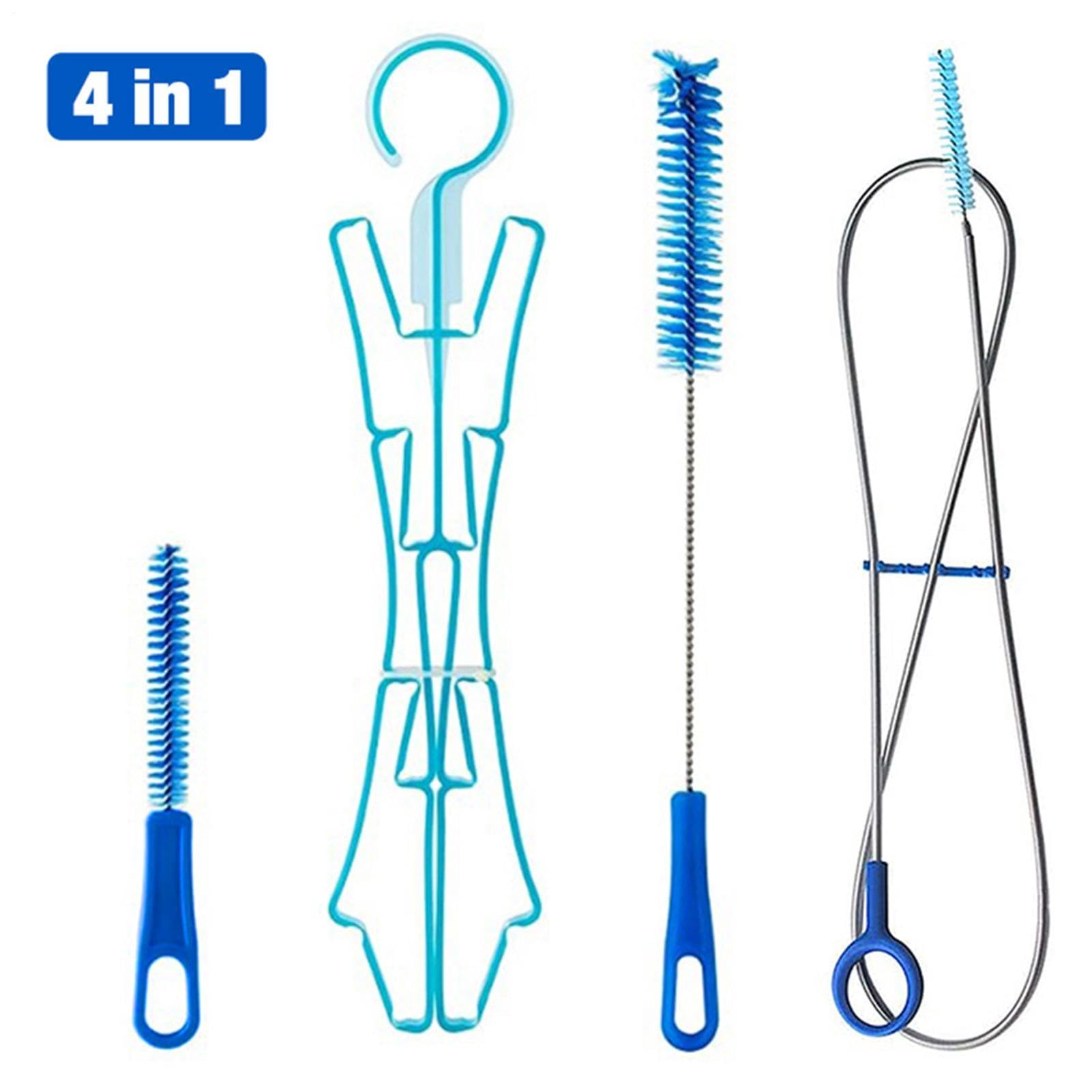 Hydration Bag Cleaning Kit - 4in1 Water Bladder Brush Set | Multipurpose Cleaning Tools for Cycling, Hiking & Backpacking, Universal Reservoir Cleaner for Camping Supplies