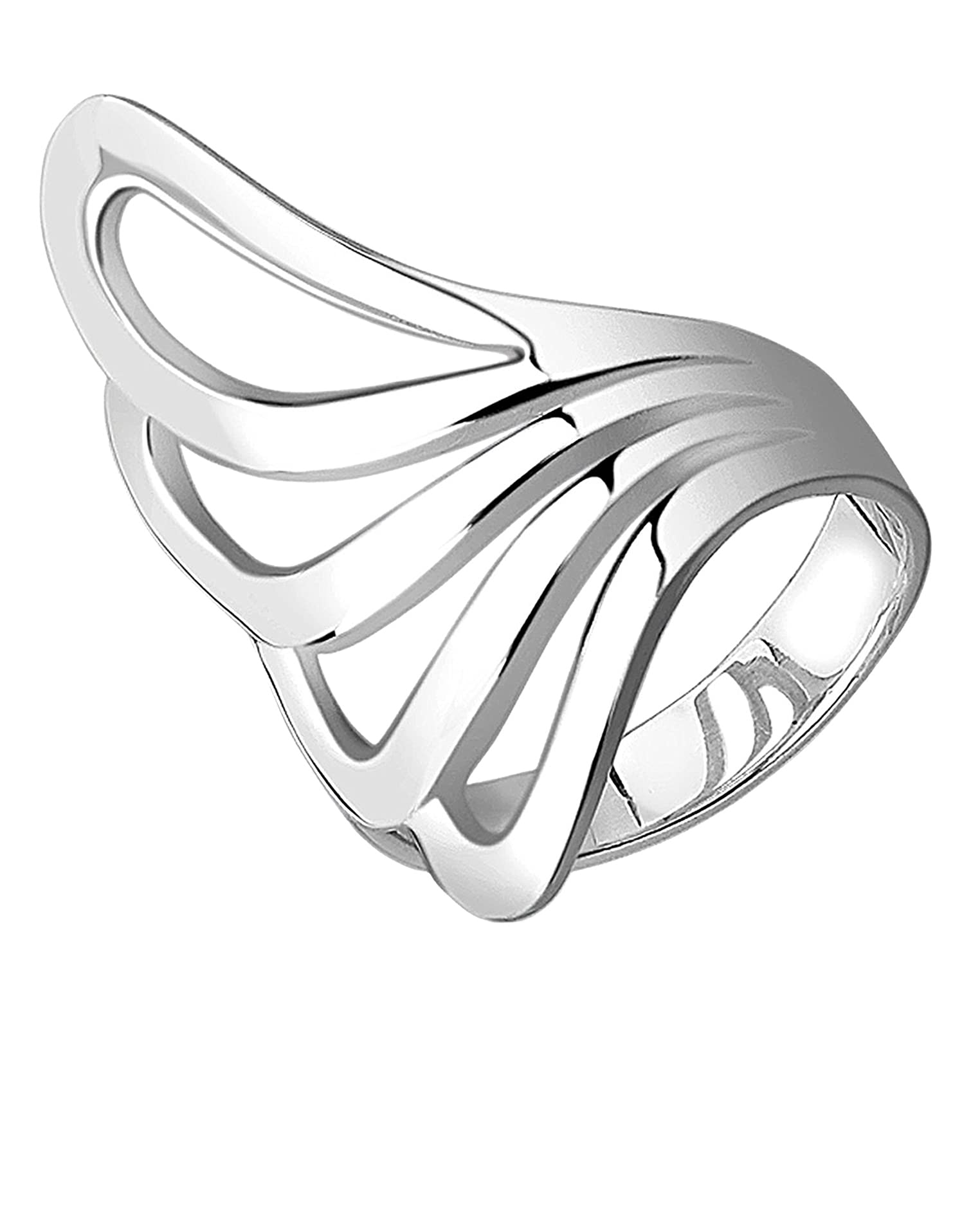 Nenalina Ring Silber 925 Damen Silberring Damenring polierte Oberfläche