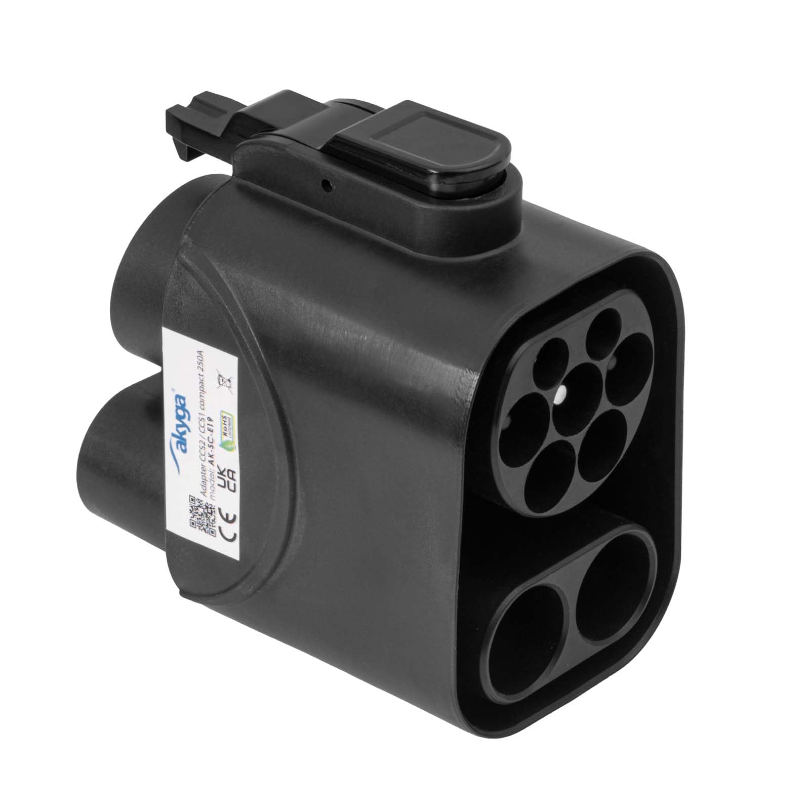 AKYGA CCS 2 do CCS 1 adapter do szybkiego ładowania pojazdów elektrycznych AK-SC-E19 1000 V kompatybilny z DC 250 A / 230 V AC 32 A
