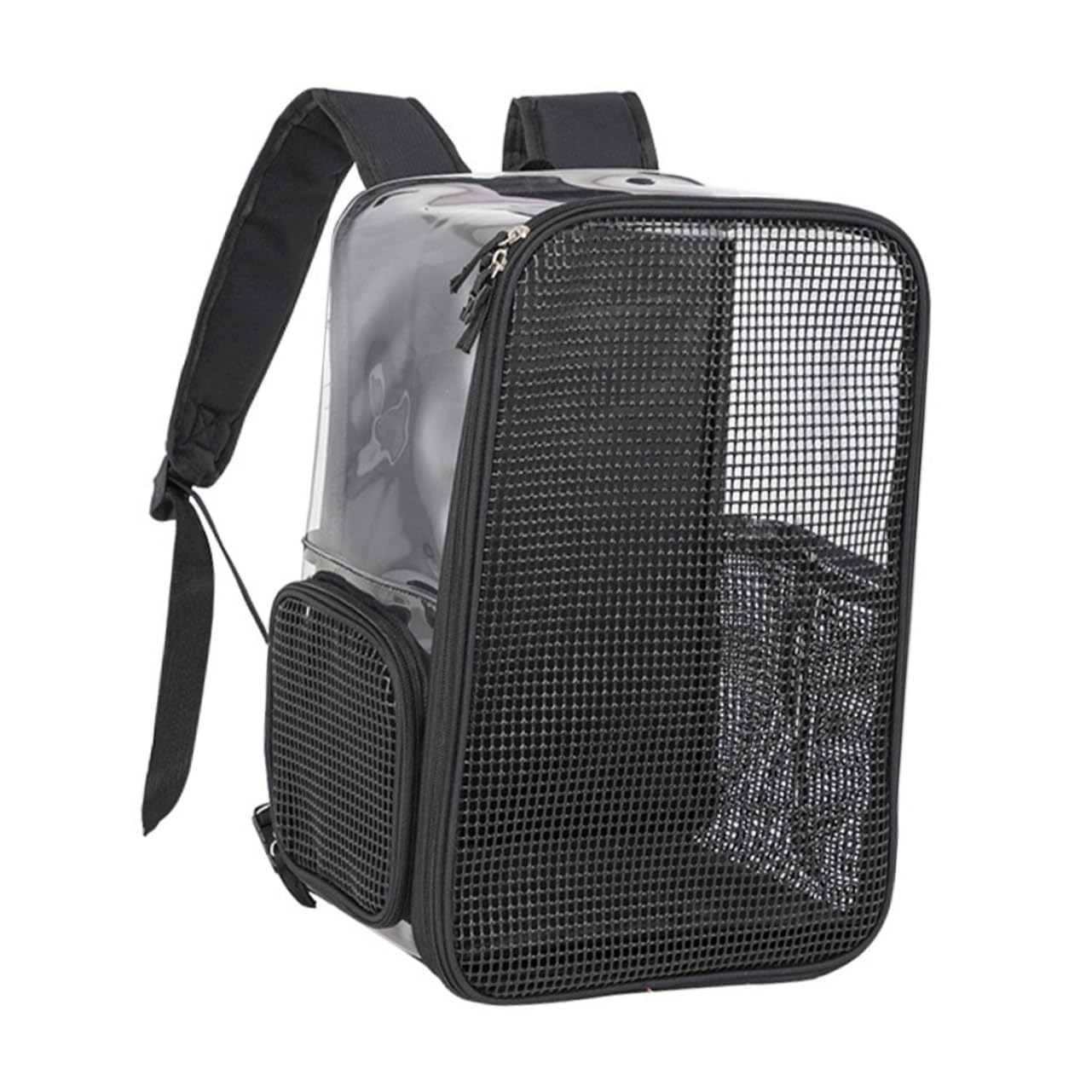 Zaino Trasportino per Gatti Traspirante, Grande Capacità, Nero | Oxford Cloth, per Escursioni e Metropolitana, Comodo da Portare, Borsa Pet per Uso Quotidiano