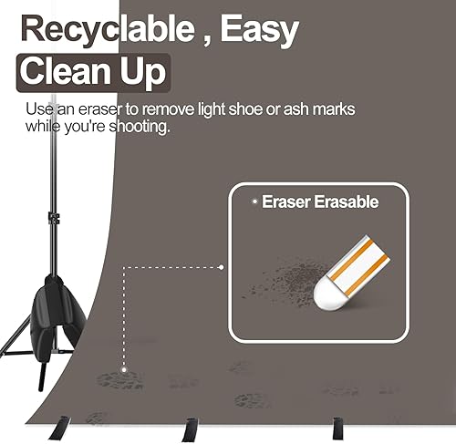 Miniatura 7 de Emart Papel de fondo de fotografía mate sin costuras, fondos de papel de 4.4 x 16 pies para fotografía, estudio, videos, retrato, compatible con