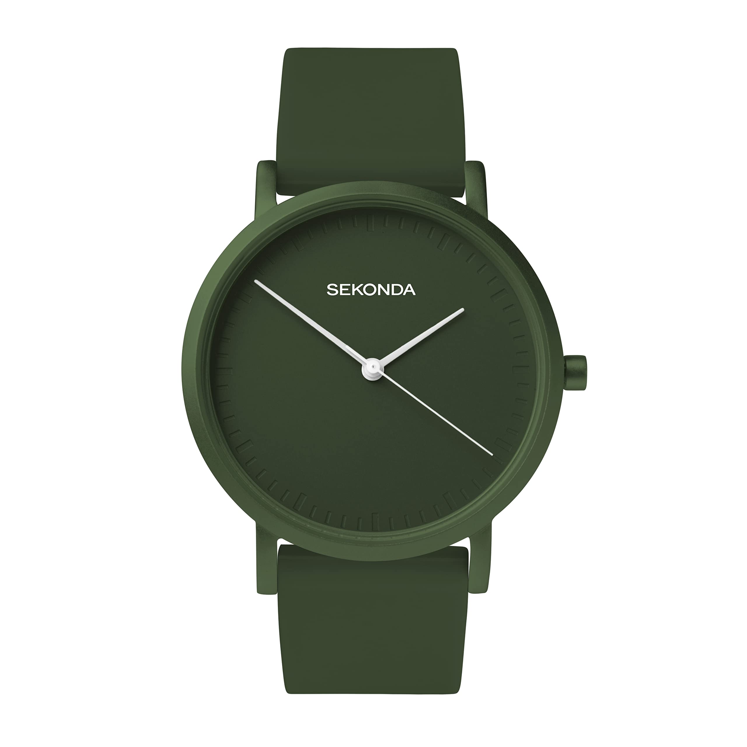 Sekonda Palette Ladies 36mm Quartz Watch in Green with Analogue Display, and Green Silicone Strap 40553