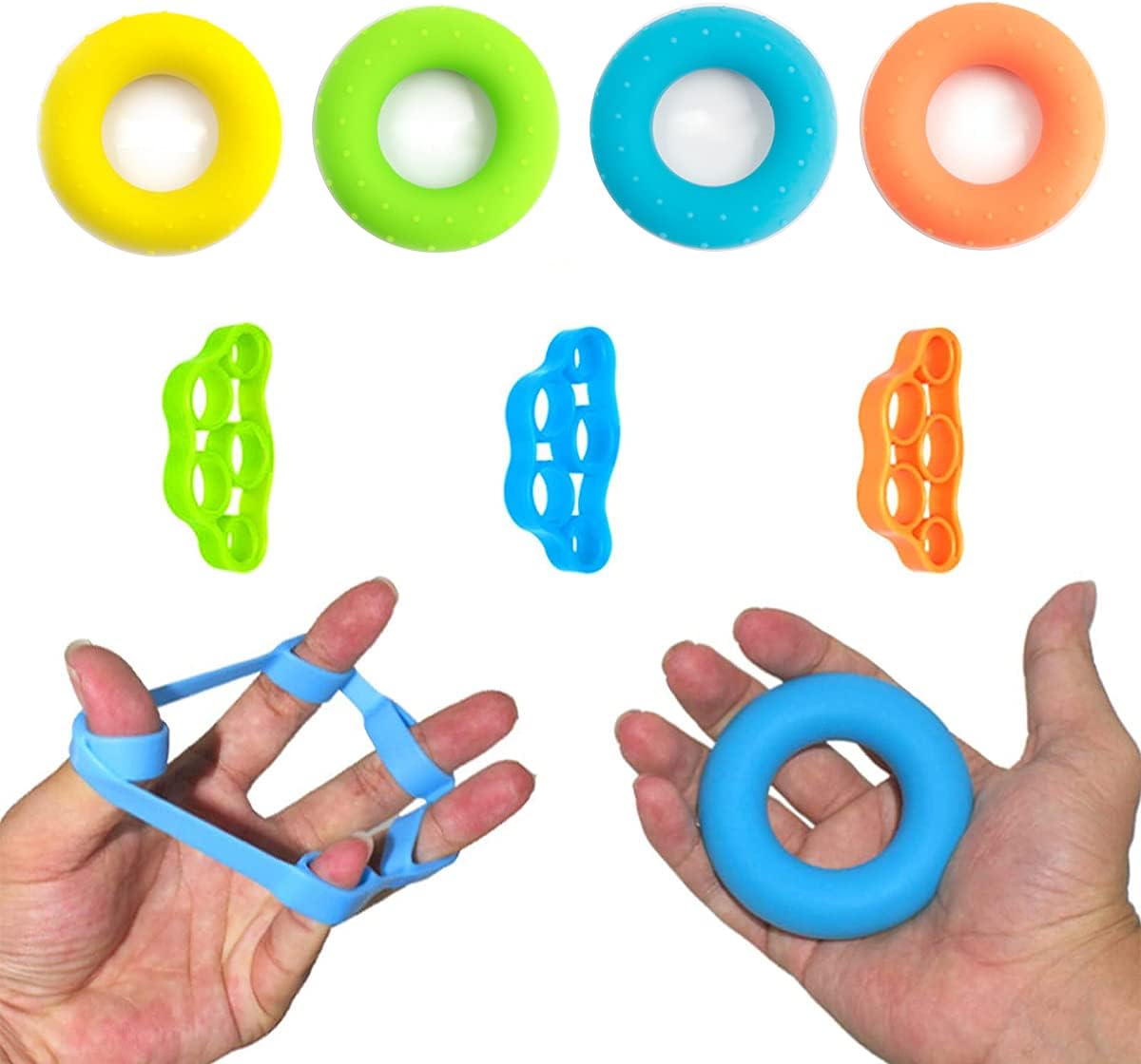 7pcs Hand Grip Strengthener Sets, Finger Hand Wrist Strengthener Sets