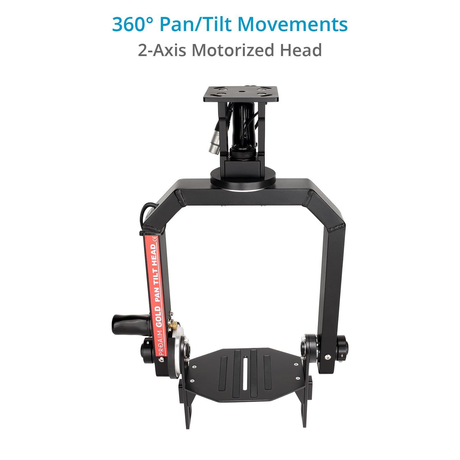 Proaim Gold Cabezal Motorizado Pan Tilt 2 Ejes para Grúas Jib
