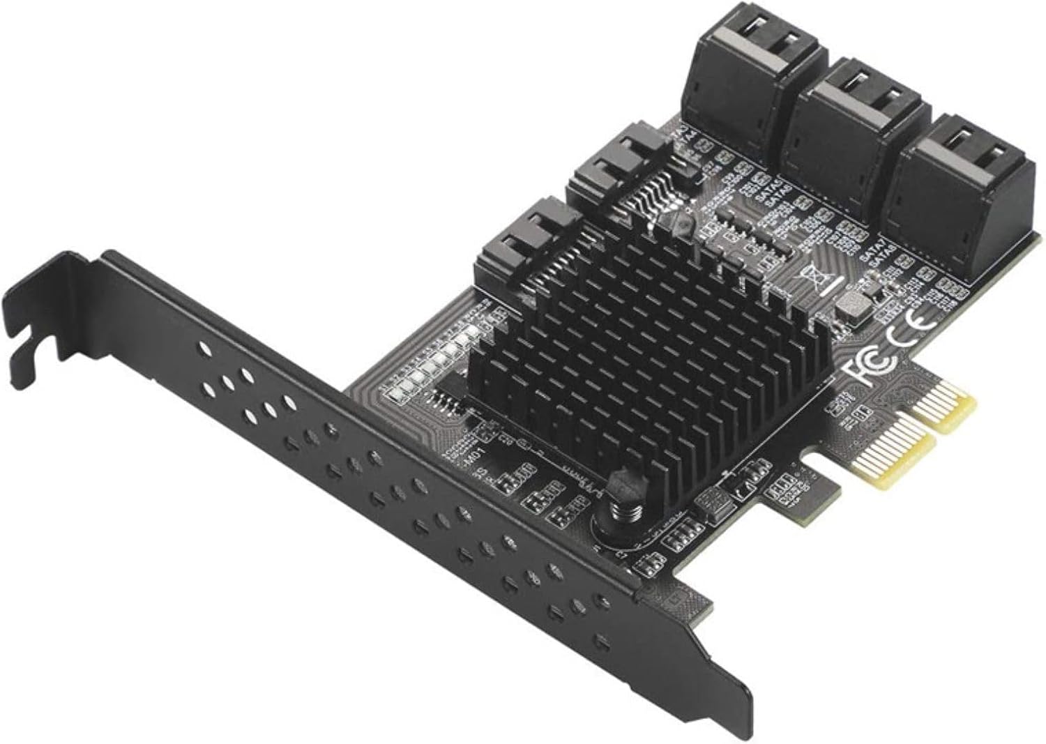 Express Expansion Card, 8 Port SATA 3.0 PCI Express Expansion Card PCI-E Controller 6G Adapter for HDD Accessory