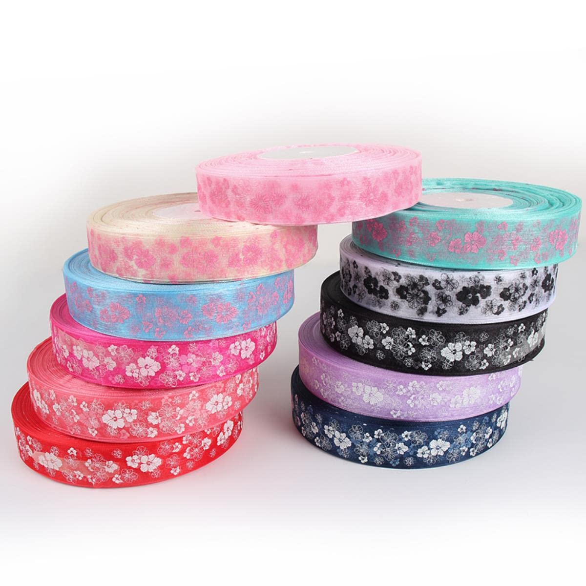 60 Stück Organza-Blumen Mit Perlen - Nähapplikationen Für DIY Bastelprojekte