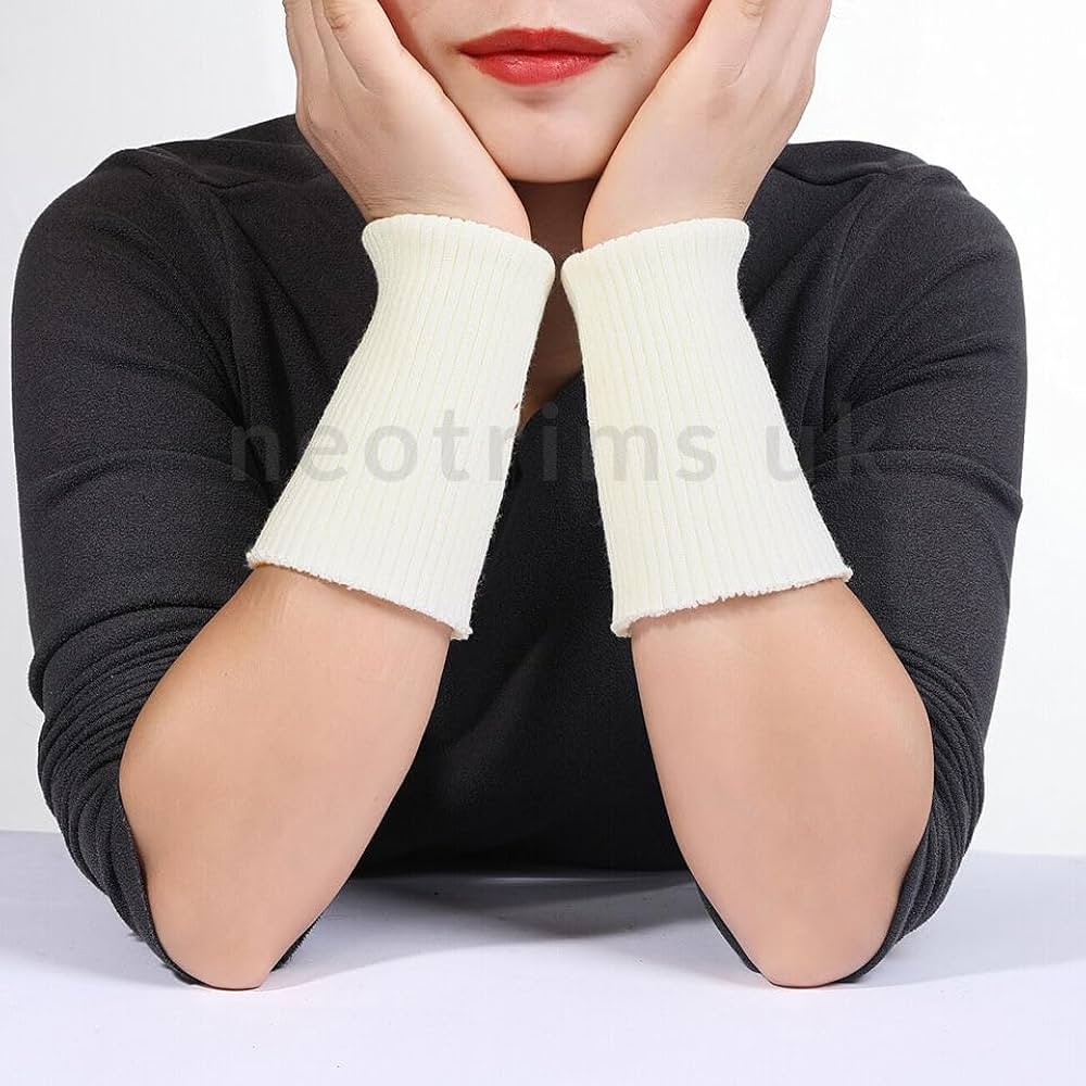 Knit Rib Cuff Stretch Ribbed Fabric Seamless Cuffing,Tubular Ribbing By The Meter Or Pair. Revamp Clothing Jacket Cuff, By Neotrims | Jade Green, 1 Pair (2 Pieces