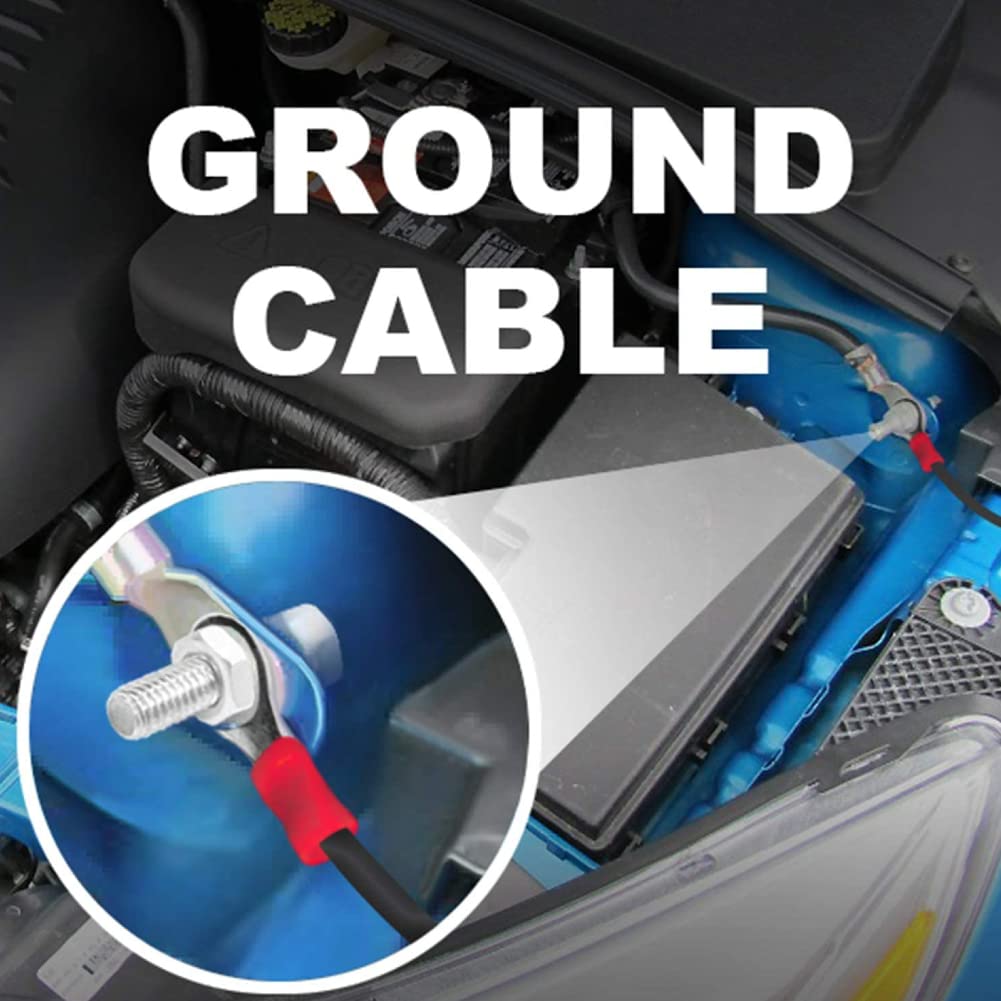 GK SOUND 1 kit cables AUDIO SYSTEMS KIT10 rca 4 awg de alimentación para amplificador estéreo y conexión de parlantes con fusible agu y portafusible, 1 kit