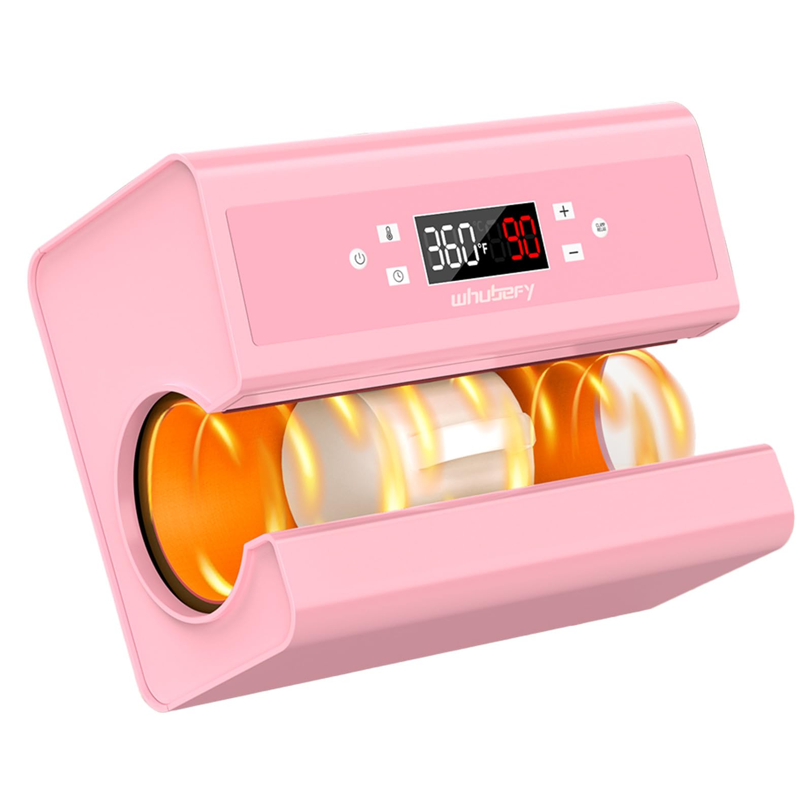 Máquina de prensado térmico automático Whubefy para tazas de color rosa, se calienta de forma uniforme y rápida, para sublimación de vasos de 30 oz, 6, 3, 34 pulgadas, frascos de vidrio, tazas, Halloween Spirit
