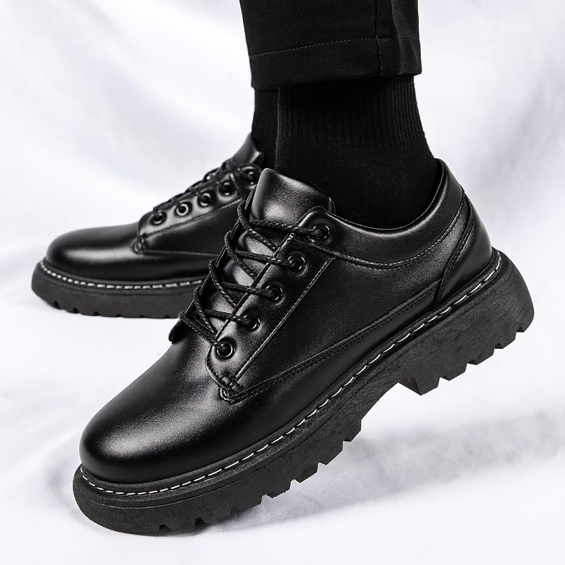 Men's Brogue Oxfords Shoes Fashion Classic Round-Toe Lace Up Low Top Leather Dress Shoes Breathable Lace Up Shoes for Business Office Wear2