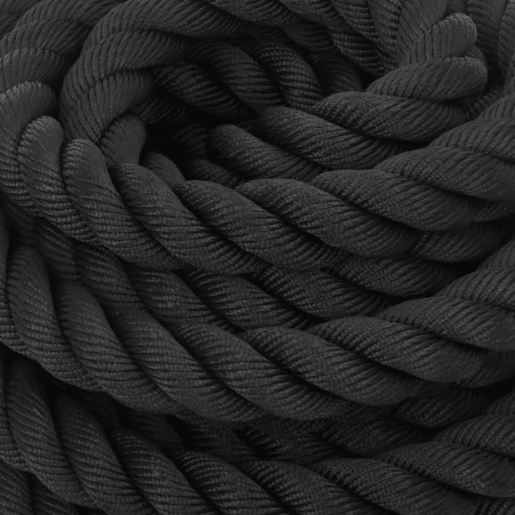 Generisch Battle Rope Schwarz 15 m 11 kg Polyester,Sportartikel,Fitness,Cardio,Zubehör für Kardiogerete,94268