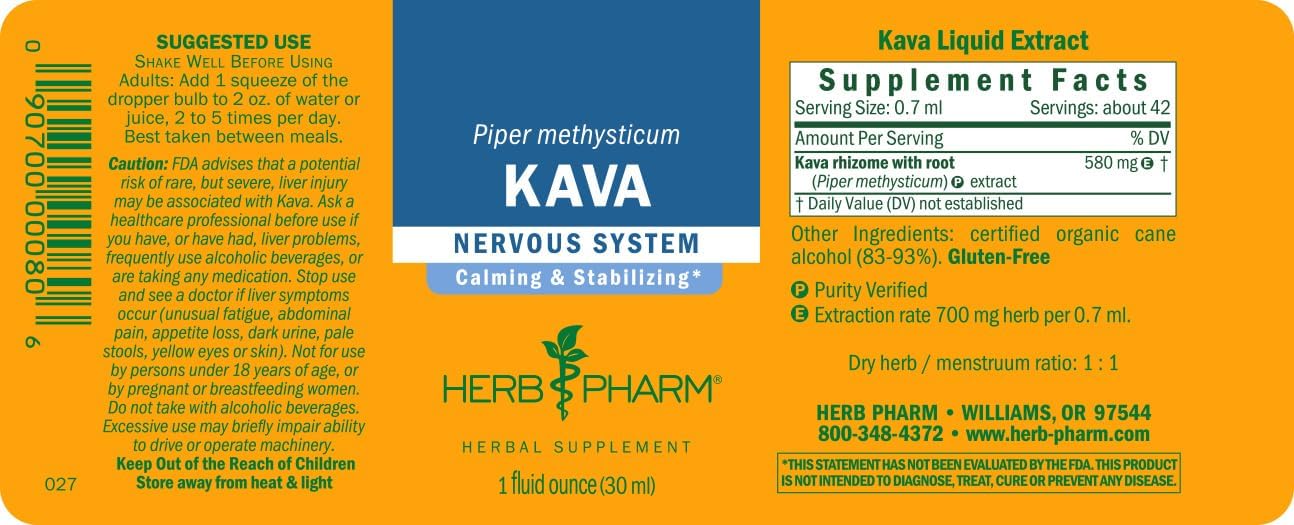 Herb Pharm Organic Kava Root Liquid Extract for Stress Relief & Relaxation*: Vegan Kava Extract, Non-GMO Kava Kava Tincture for Calm & Relaxed Mood, Gluten-Free, 1 Oz - Image 14
