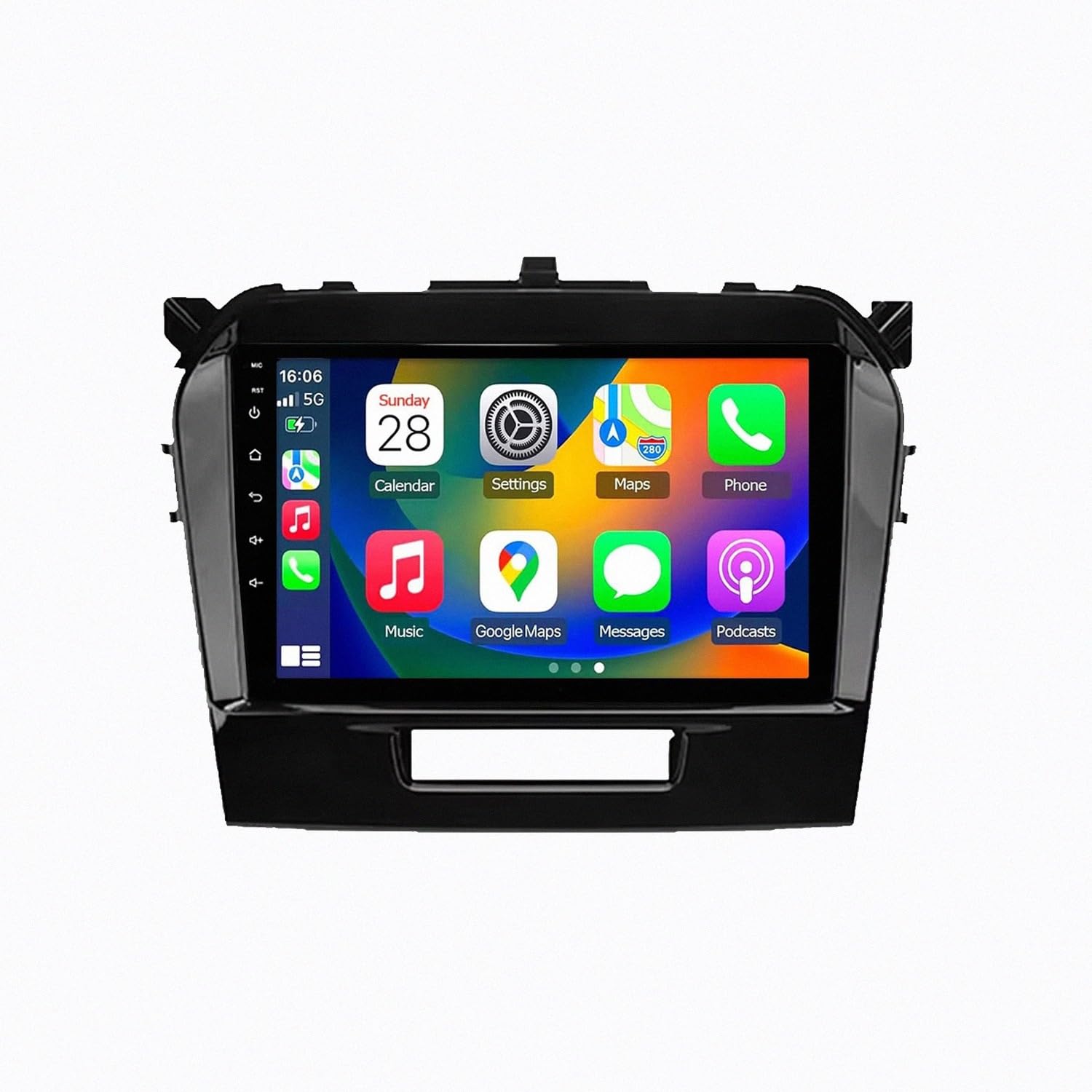Ekran Carplay dla Suzuki Vitara 2017 2018 2019 2020 Z Kamerą Cofania, Funkcją Mirror Link, Sterowaniem Głosowym I Radiem Fm; Obsługa Siri/Aux/Airplay, 8 Rdzeń 6G+128G