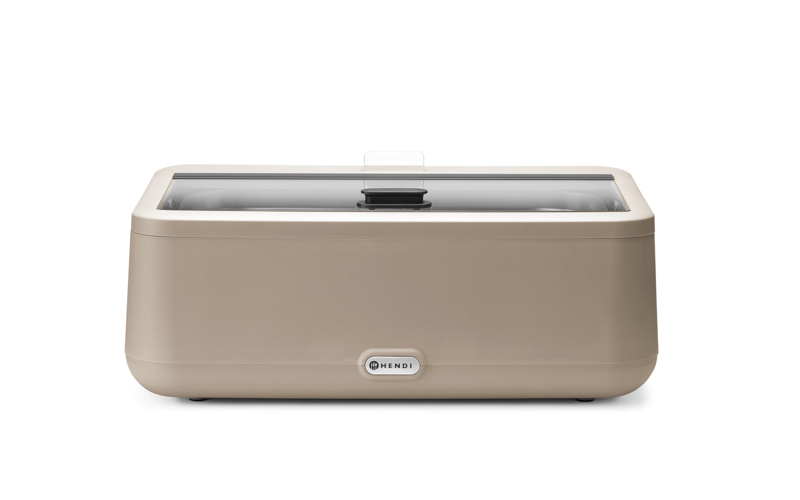 HENDI Chafing Dish Électrique UNIQ, 12,5L, Beige | GN 1/1, aluminium, acier inoxydable, PP et verre trempé, 220–240V/700W, 35–85°C, 607x402x(H)245mm