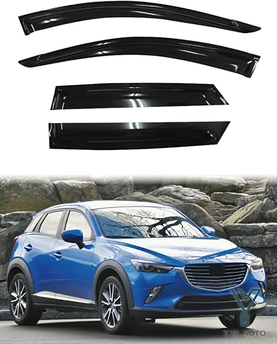 Miniatura 2 de Visera de ventana para Mazda CX-3 2016-On con protección contra el clima, protector contra la lluvia, deflector de ventilación