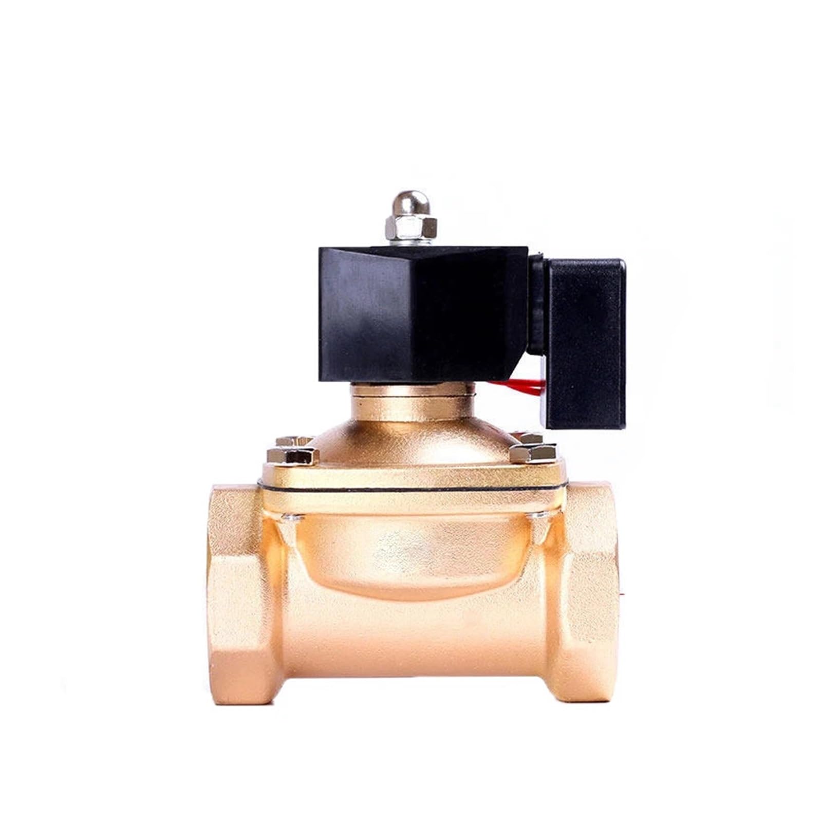 HYUJNAFZR 2" normally closed brass 24VDC 12VDC 110VAC 220v non-thermal solenoid valve 24 hours working solenoid valve