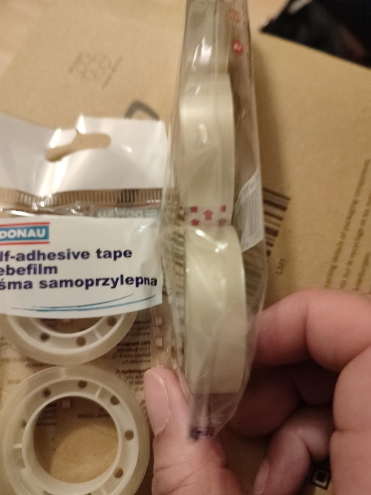 DONAU Self Adhesive Tape 15mm 10m 3pcs / Small Office Accessories/Type Office/Kind Cristal/Material PP/Colour Transparent/Thickness (mm) N.a