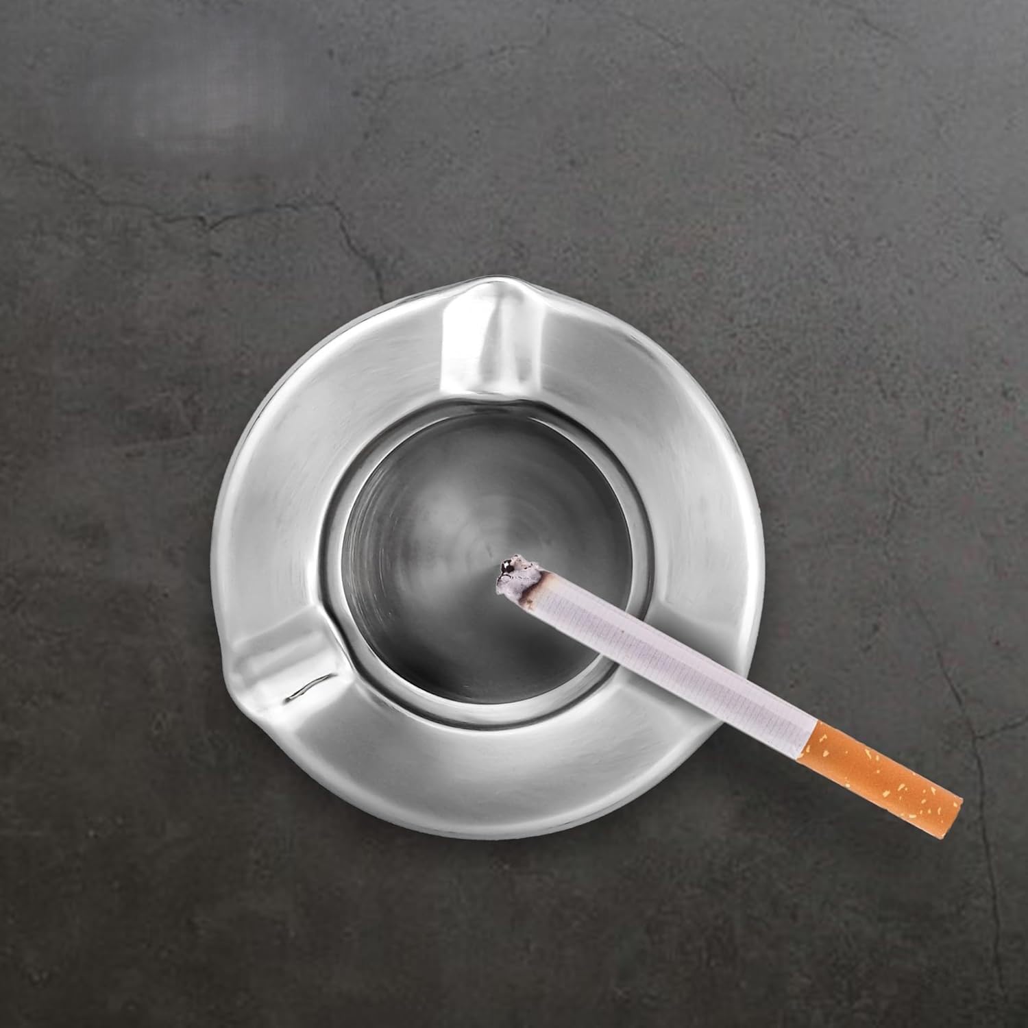 Brunchy tainless Steel Ashtray with Lid || Deep Windproof Ashtray for Cigarettes || Smokeless and Odorless Stainless Steel Ash Tray-image-38