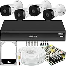 Kit Cftv 4 Cameras Full Hd VHL 1220 Dvr Intelbras 3008-C 1TB