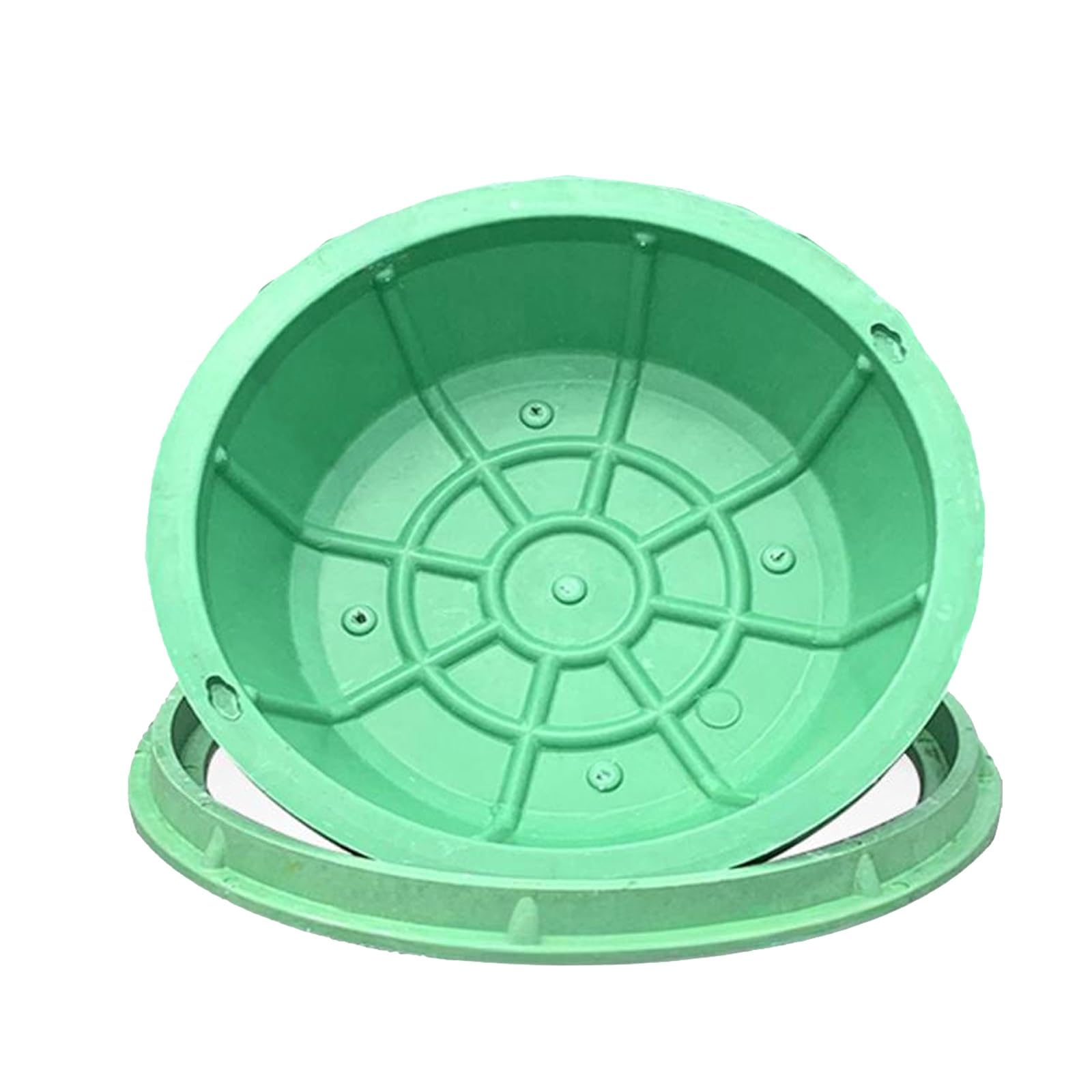 Couvercle de regard rond en résine invisible 70x70 cm pour l'aménagement extérieur