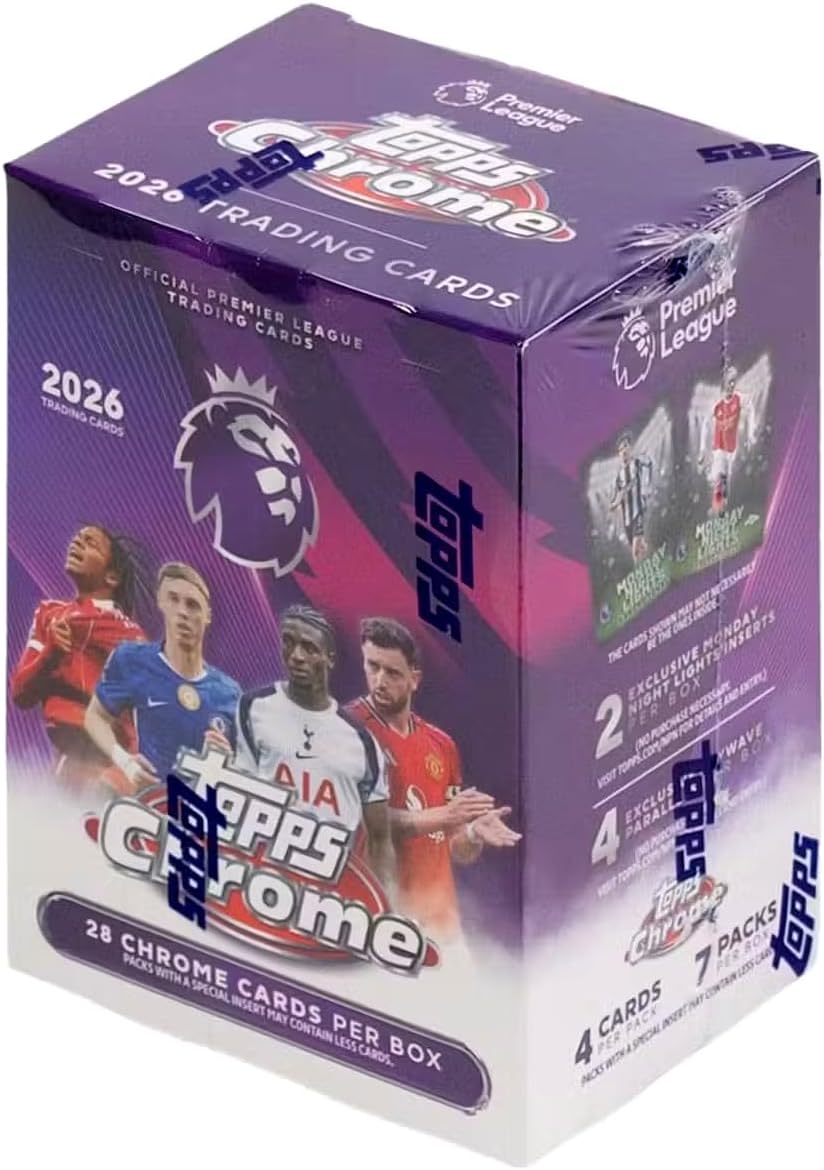 2026 Topps Chrome EPL Soccer BLASTER box (7 pks/bx)