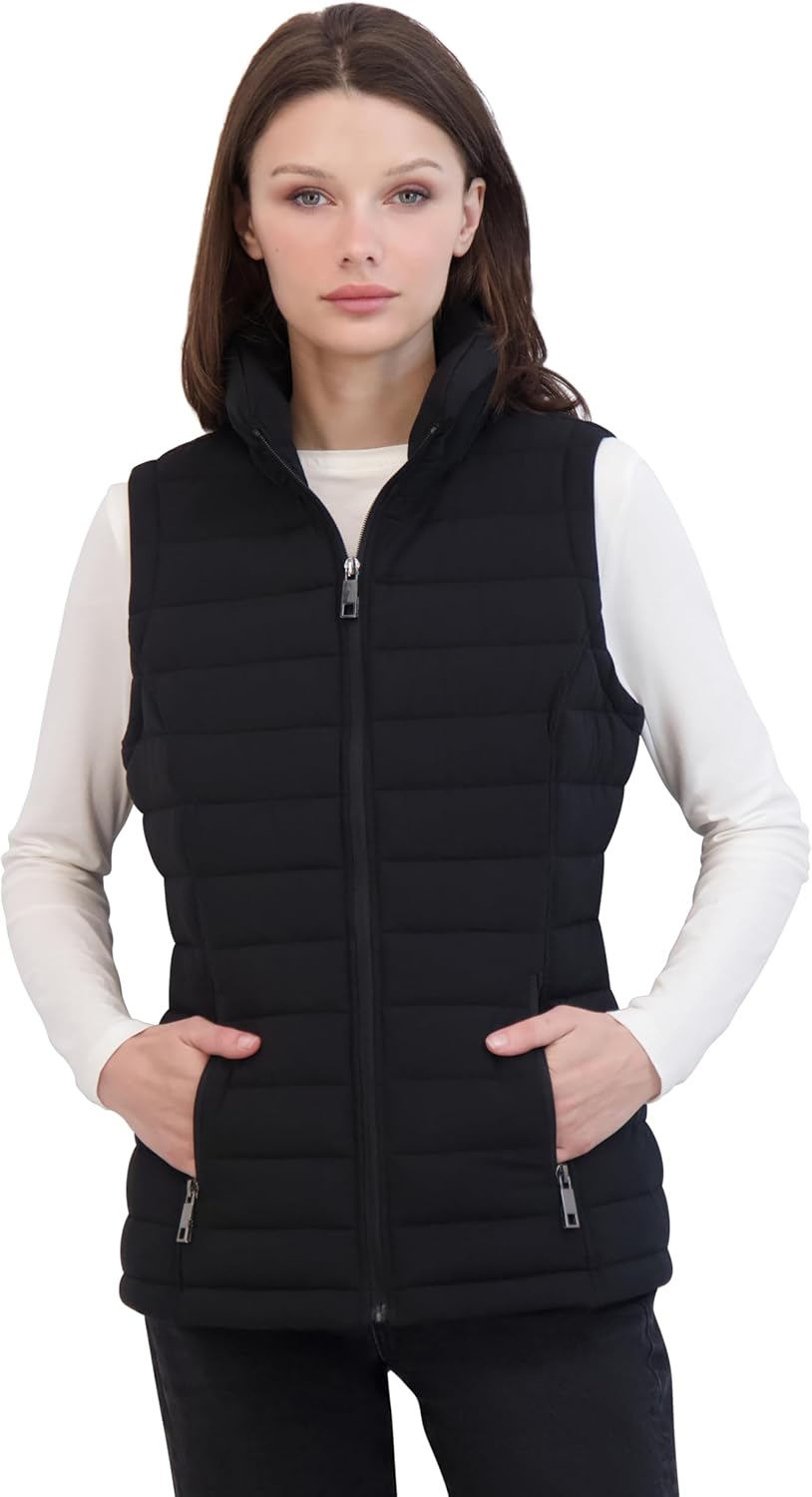Nautica womens Stretch Puffer Vest – Water Resistant Transitional Layer Outerwear Vest - Image 2