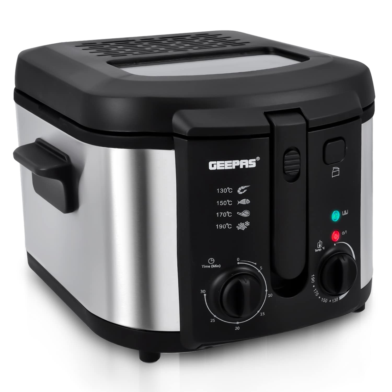 Buy Geepas Deep Fryer 3L Stainless Steel Fryer with Viewing Window