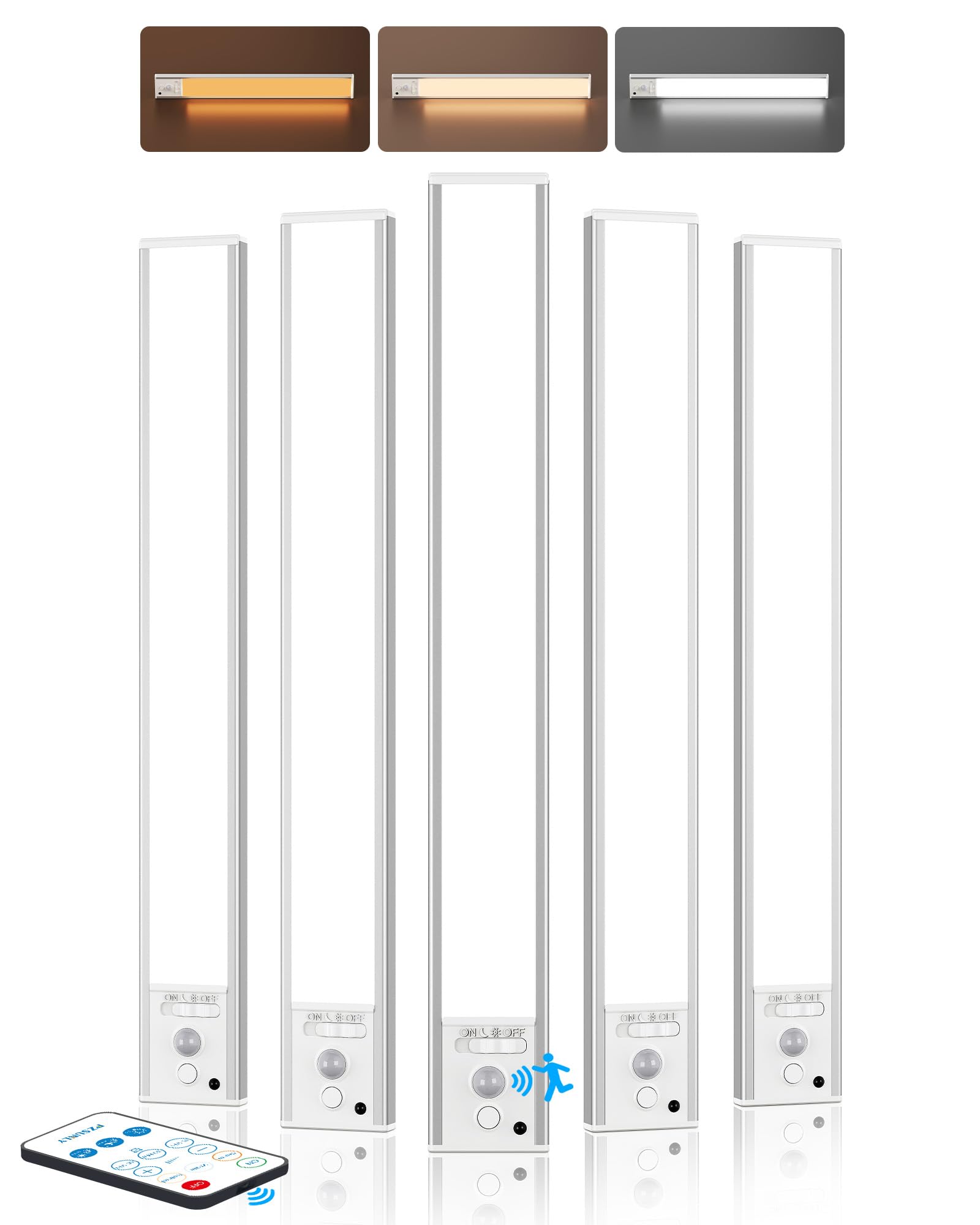 Luces Led, 35 cm Luz con Sensor de Movimiento y Mando a Distancia
