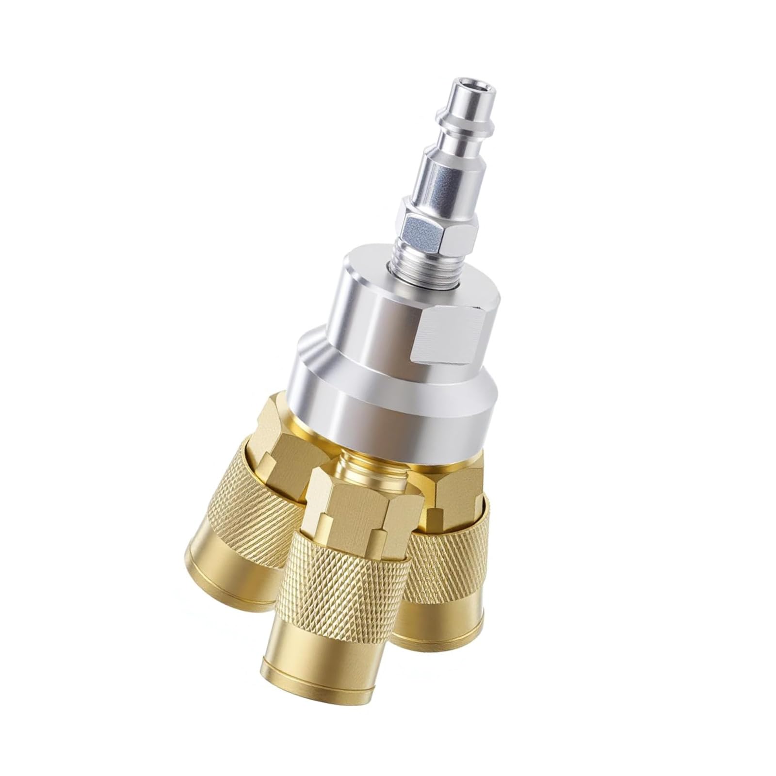 Efficiency Pneumatic Tees 1 / 4NPT Quick Connecting Brass Materials Resistant Without Leak Ensures Pneumatic Adapter