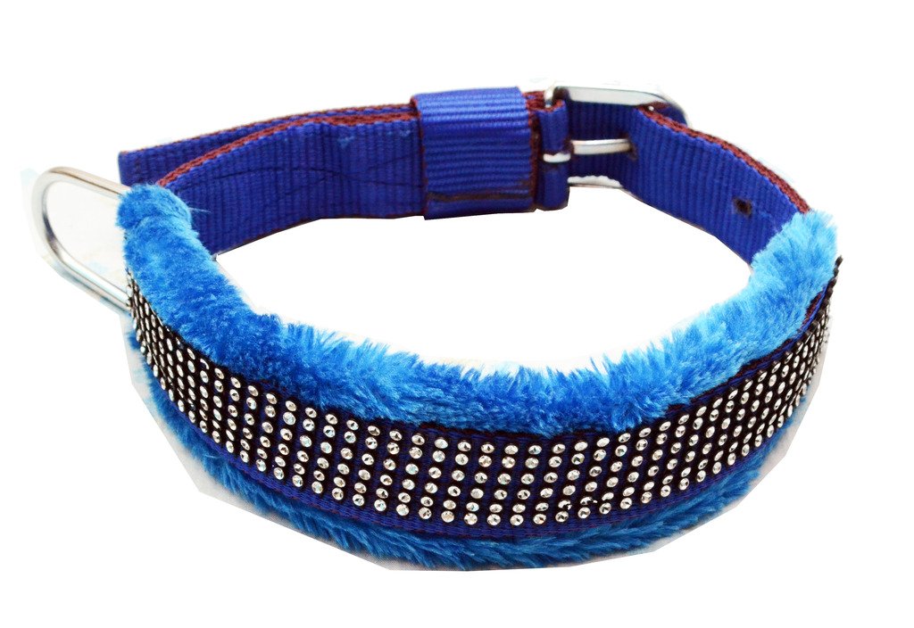 Petshop7 Large Fur Dog Collar Blue (B00Y38ZOV0) Amazon Price History, Amazon Price Tracker