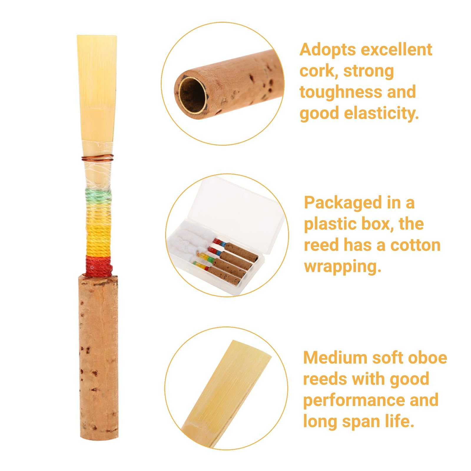 Handgemaakte hobo rieten, plastic doos medium sterkte lange speelduur hobo riet medium zachte hobo rieten voor alle soorten activiteiten voor dagelijks gebruik