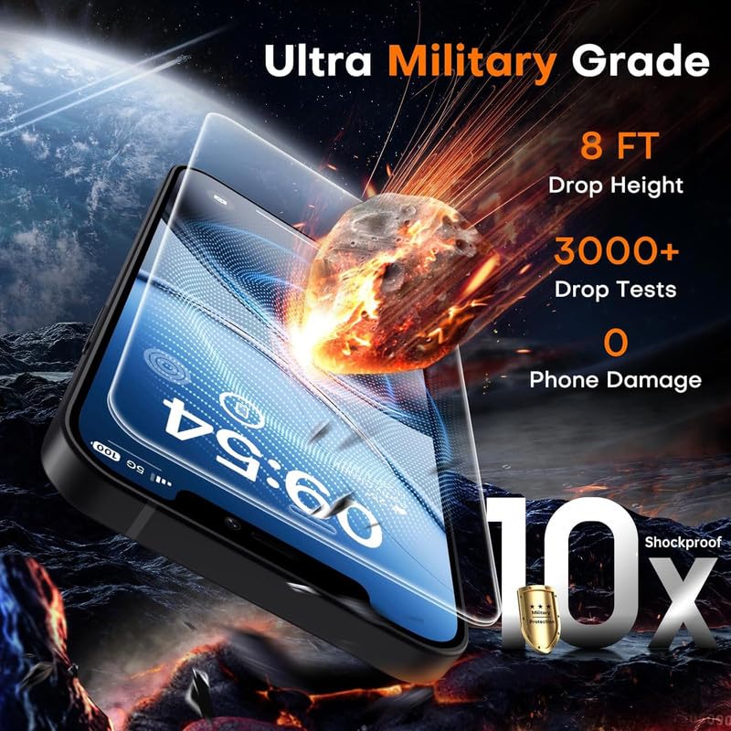 Image of OHAYO Military Strength Tempered Glass Screen Protector Compatible with iPhone 12 Mini | 9H+ Hardness, Strong Protection, Full Screen Edge-to-Edge Cover, Scratch Resistant, Bubble-Free Install, Ultra HD Clarity