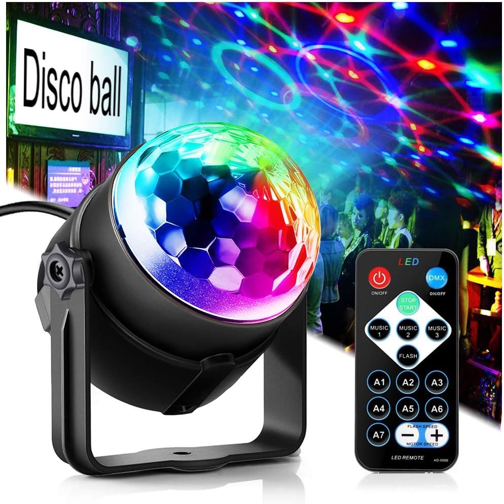 PiyuBind Party Lights with Remote Control | DJ Lighting Disco Ball Light | Strobe Lamp for Dance Parties, Birthdays, Christmas & Halloween Decorations-image-40