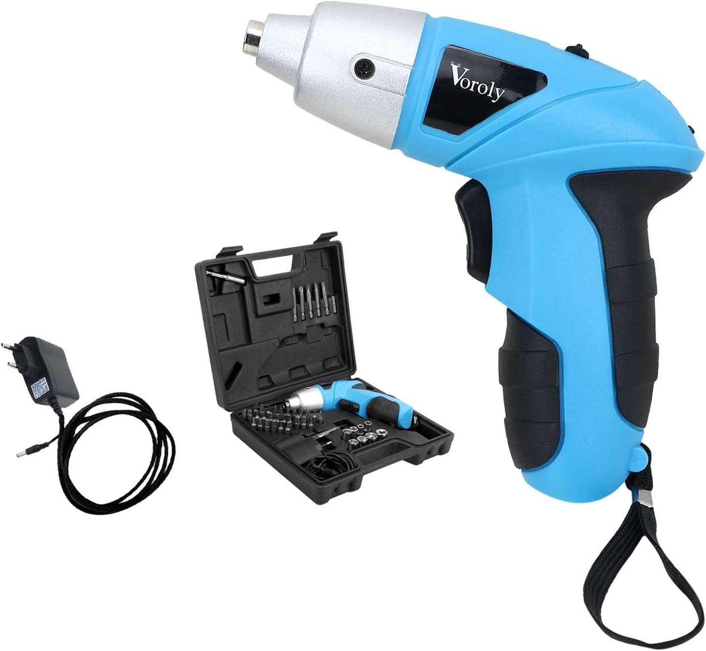 Voroly Rechargeable Cordless Screwdriver Set for Home with LED Light