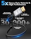 8K HDMI Cable 20FT for Gaming TV Monitor Laptop PS5 Streaming Devices, Braided High Speed 48Gbps Ultra HD Audio Video, 4K/8K/10K Compatible HDMI